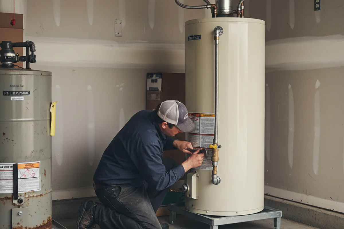 Water heater and shutoff valve replacement in Center Hill